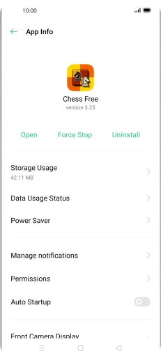 Press Storage Usage.
