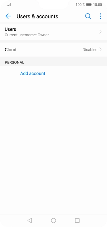 Press Add account.