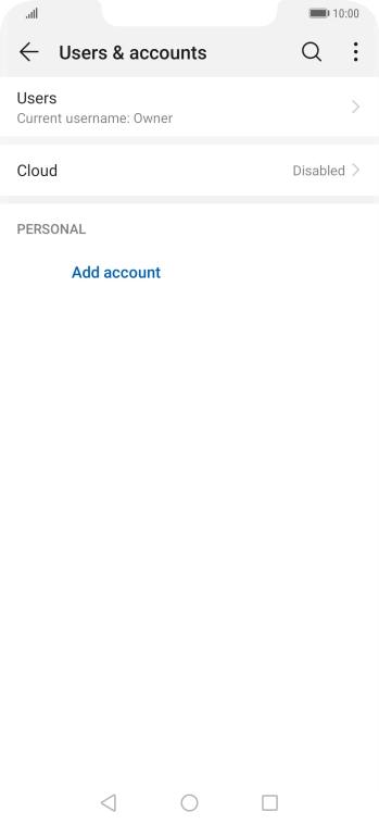 Press Add account.