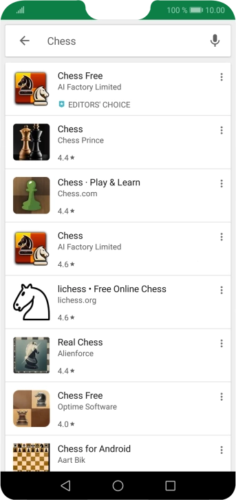Press the required app.