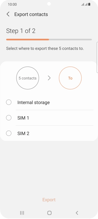 Press the required SIM.