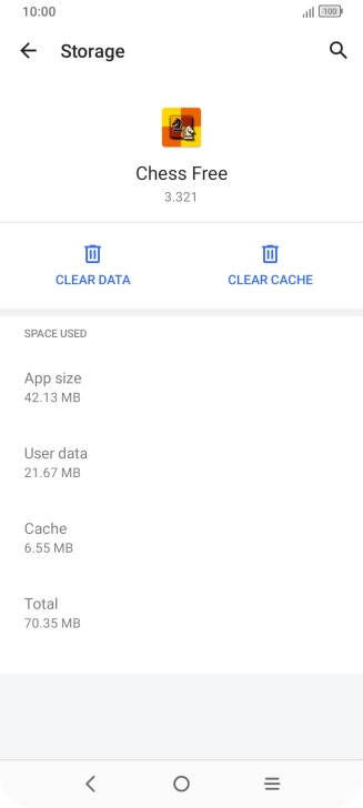 Press CLEAR CACHE.