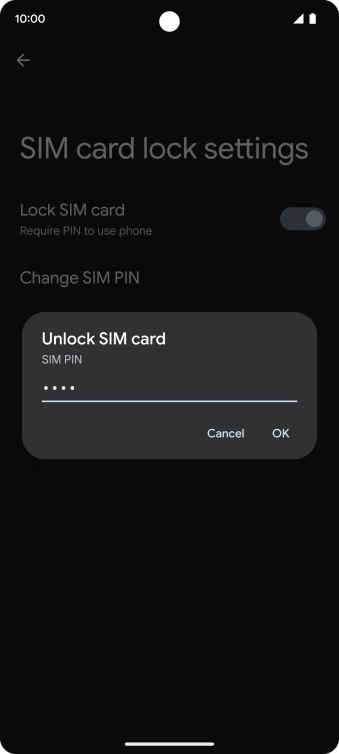 Key in your PIN and press OK. The default PIN is 1111.