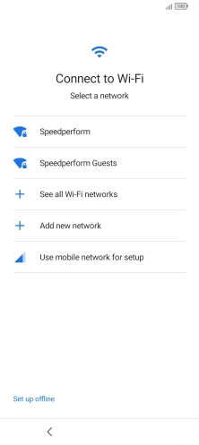 Press the required Wi-Fi network.