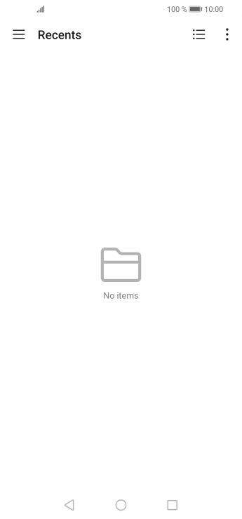 Slide your finger right starting from the left side of the screen.