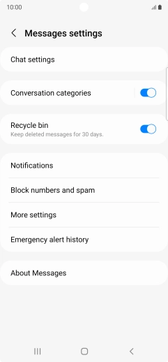 Press More settings.