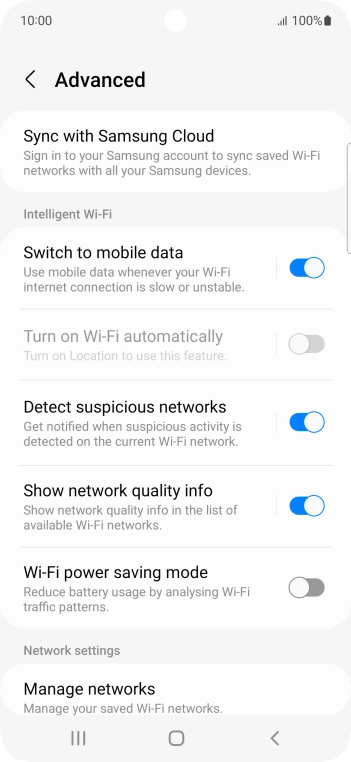 Press the indicator next to 