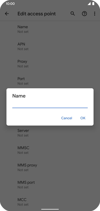 Key in EE MMS and press OK.