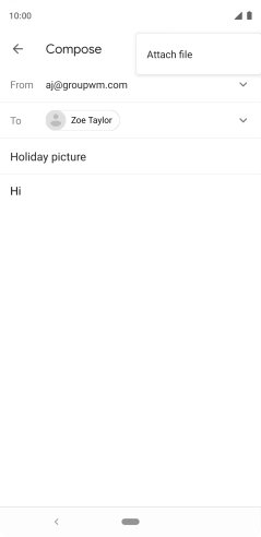 Press Attach file and go to the required folder.