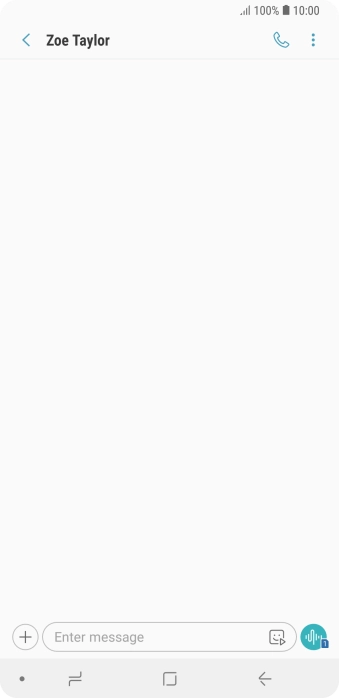 Press the text input field and write the text for your SMS.