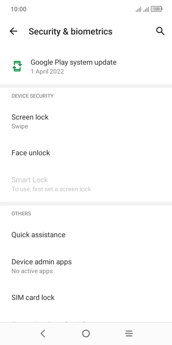 Press Screen lock.