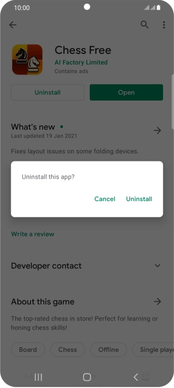 Press Uninstall.