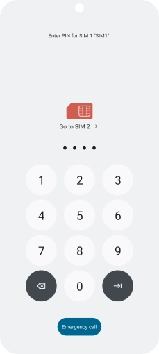 If you're asked to key in your PIN, do so and press the confirm icon. The default PIN is 1111.