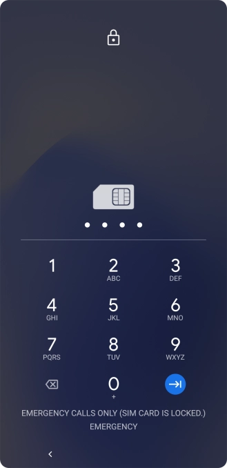 If you're asked to key in your PIN, do so and press the confirm icon. The default PIN is 1111.