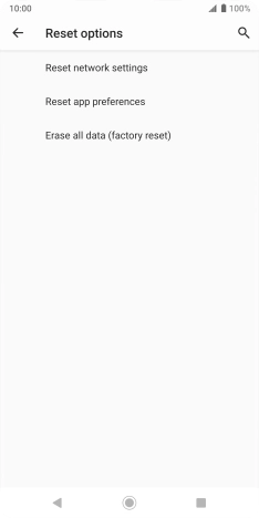 Press Erase all data (factory reset).