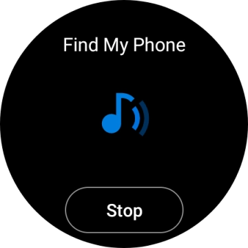 Press Stop when you've found your phone.
