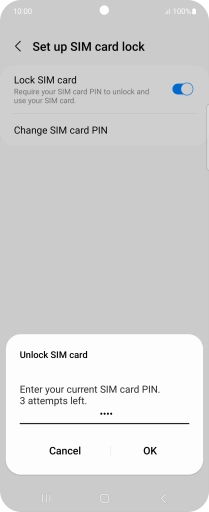 Key in your PIN and press OK. The default PIN is 1111.