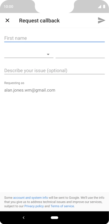 Follow the instructions on the screen to request a call. You will then get a call from the Google support team. Follow the verbal instructions to get support for your phone.