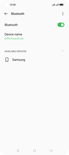 Press the required Bluetooth device and follow the instructions on the screen to pair the device with your phone.