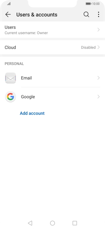 Press the menu icon.