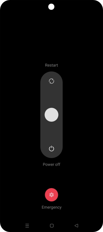 Press and drag the circle downwards.
