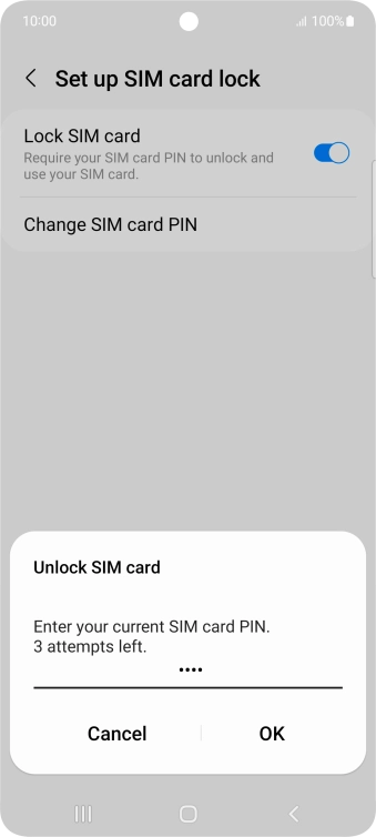 Key in your PIN and press OK. The default PIN is 1111.