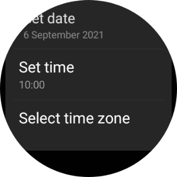 Press Set time.