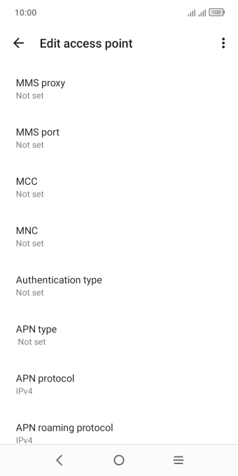Press MMS proxy.