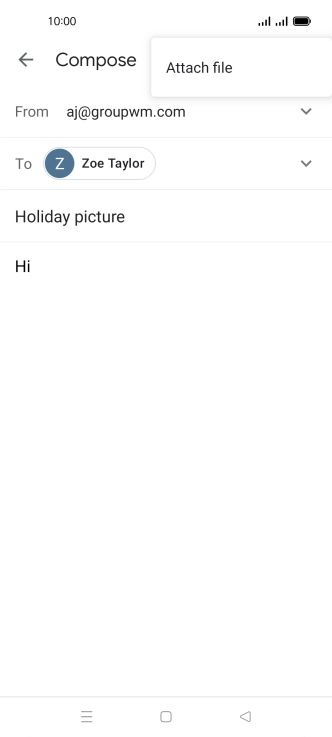 Press Attach file and go to the required folder.