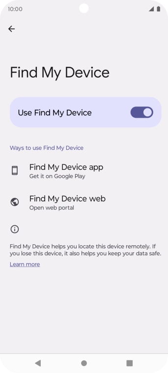 Press the Home key to return to the home screen.