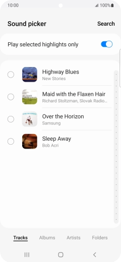 Press the required ring tones to hear them.
