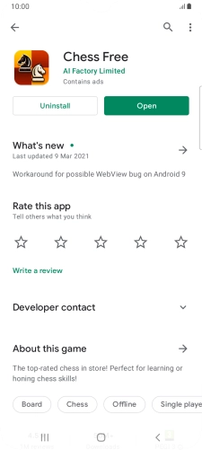 Press Uninstall.