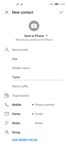 Press Phone number and key in the required phone number.