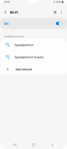 Press the required Wi-Fi network.