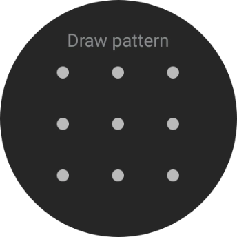 Slide your finger across the screen to connect at least four points and follow the instructions on the screen to create a pattern as lock code.