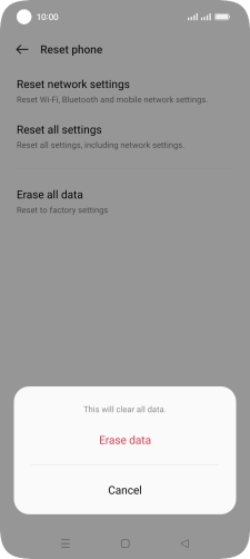 Press Erase data.