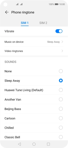 Press the Home key to return to the home screen.