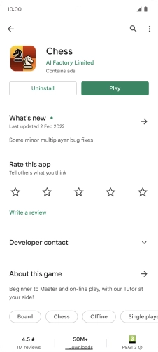 Press Uninstall.