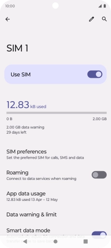 The total data usage is displayed.