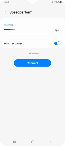 Key in the password for the Wi-Fi network and press Connect.