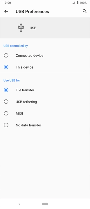 Press File transfer.