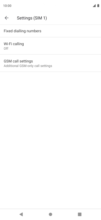 Press GSM call settings.