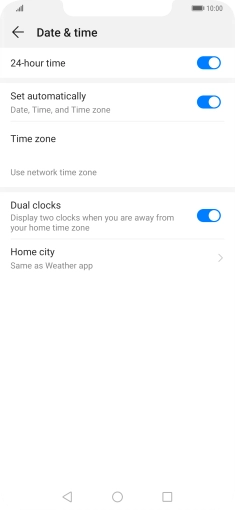 Press the Home key to return to the home screen.