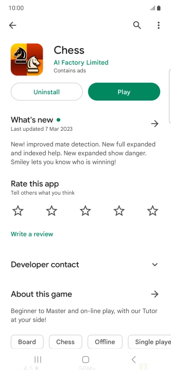 Press Uninstall.