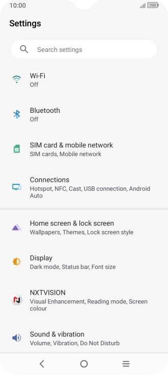 Press SIM card & mobile network.