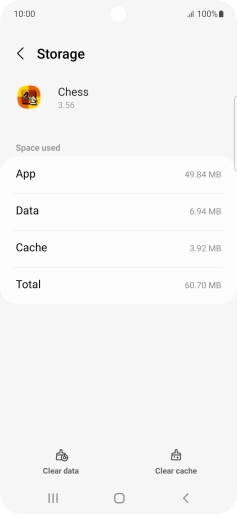Press Clear cache.