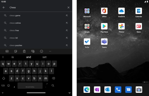 Key in the name or subject of the required app and press the search icon.