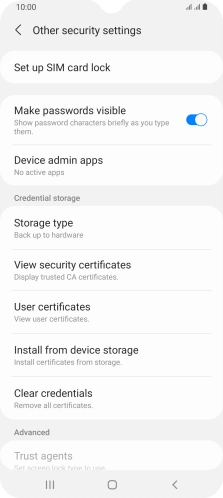Press Set up SIM card lock.