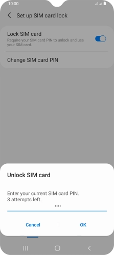 Key in your PIN and press OK. The default PIN is 1111.