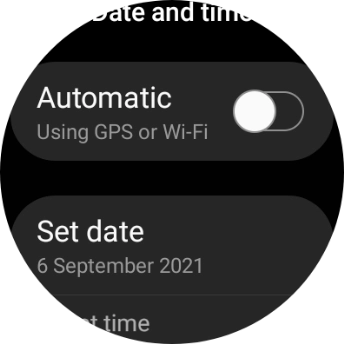 Press Set date.